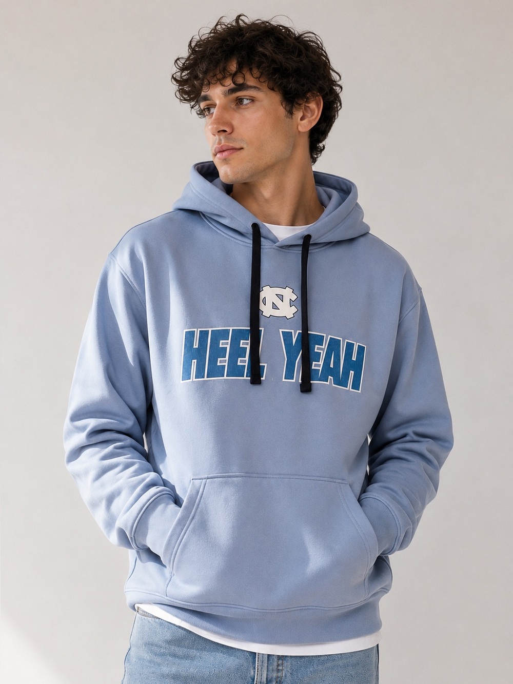 UNC Tar Heels Heel Yeah Pullover Hoodie Blue S